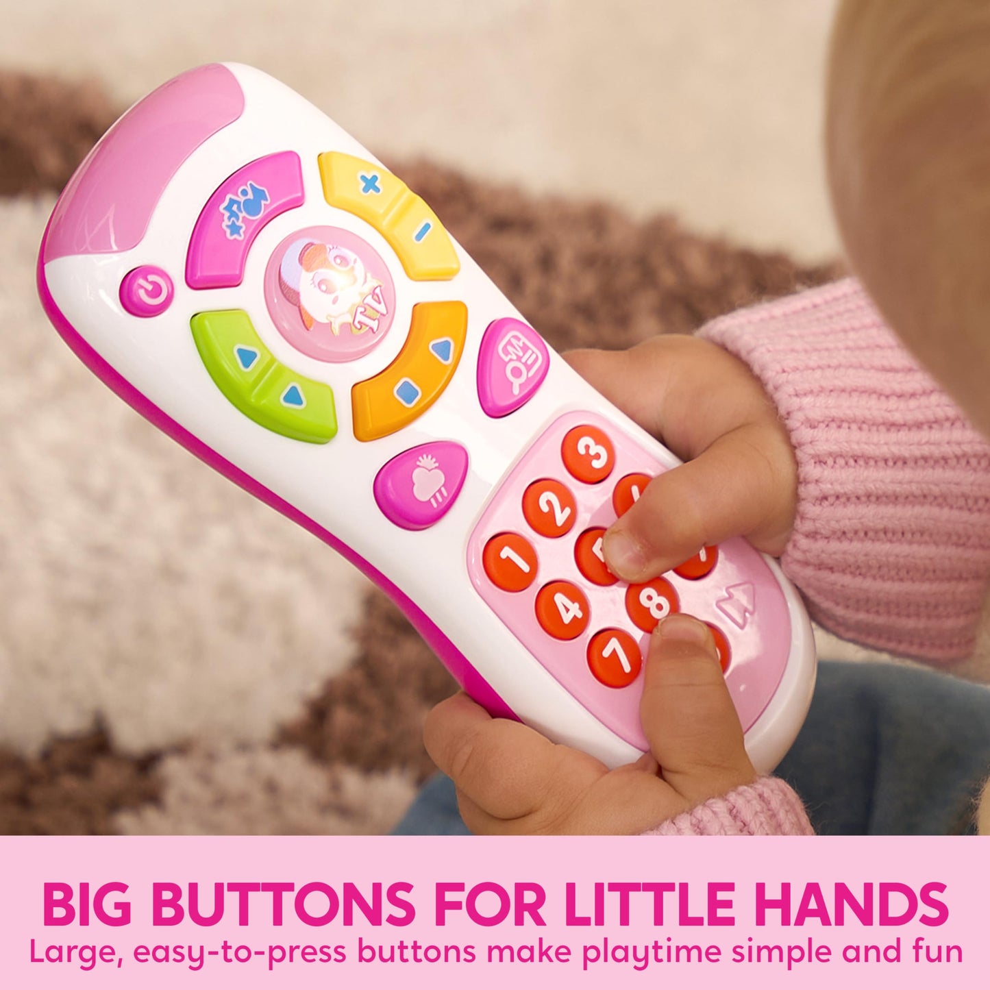 JOYIN Baby Learning Phone & Remote Toy – Pink Musical Smartphone for Toddlers