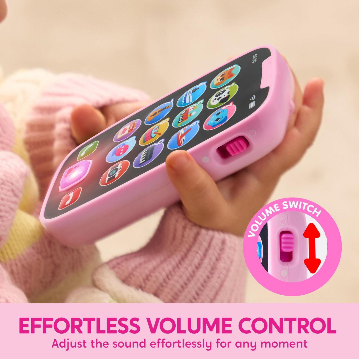 JOYIN Baby Learning Phone & Remote Toy – Pink Musical Smartphone for Toddlers