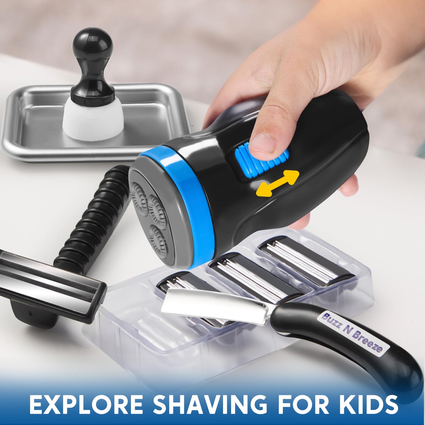 JOYIN 23-Piece Barber Shop Pretend Play Kit – Upgraded Shaving & Haircut Set with Storage Box for Boys