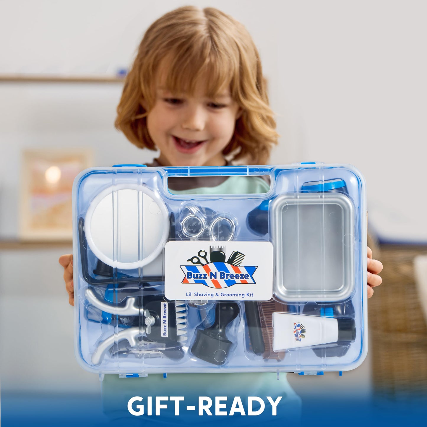 JOYIN 23-Piece Barber Shop Pretend Play Kit – Upgraded Shaving & Haircut Set with Storage Box for Boys