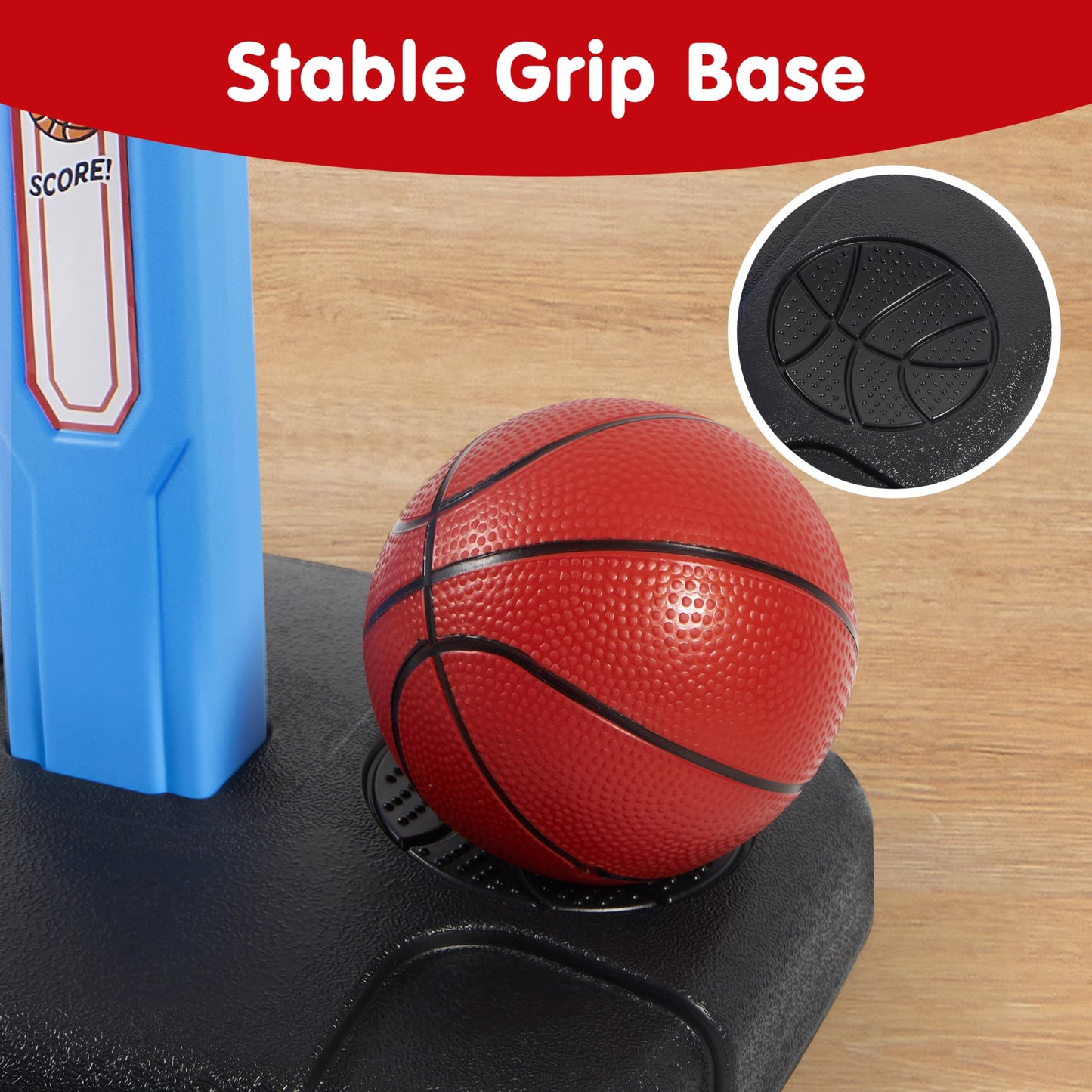 JOYIN Toddler Basketball Hoop Indoor – Adjustable Kids' Basketball Goal with 4 Balls | Safe, Fun Indoor/Outdoor Play