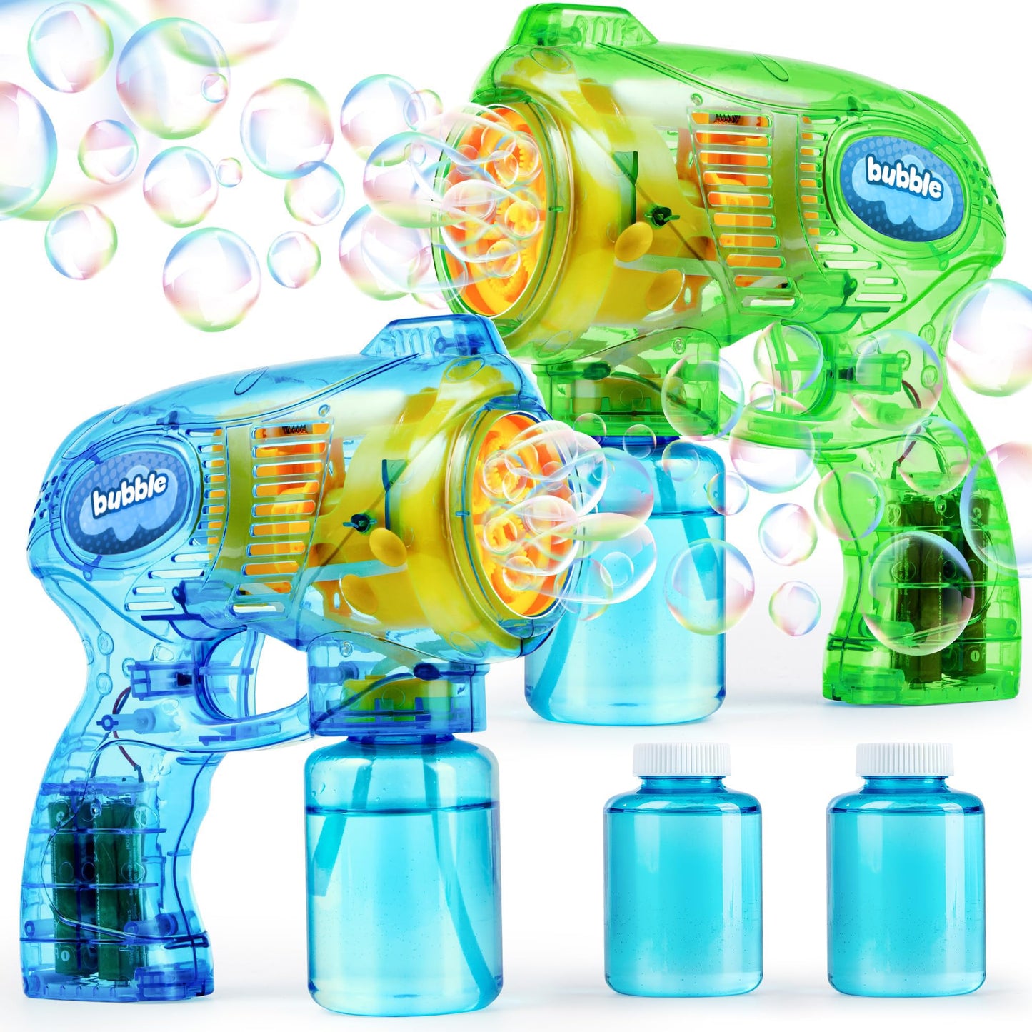 JOYIN 2 Bubble Guns Blaster Kit – Dual Bubble Makers for Parties & Play