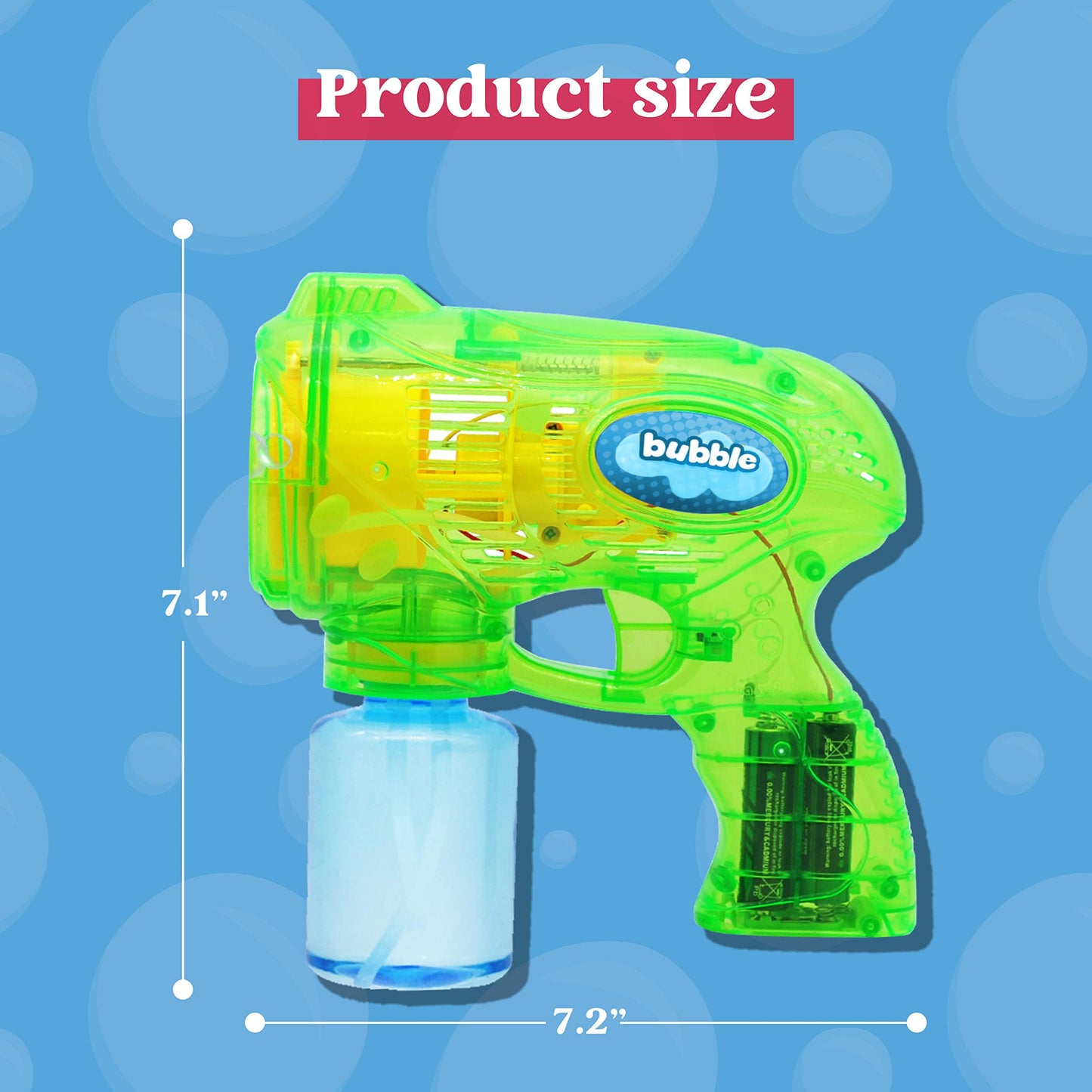 JOYIN 3 Packs Bubble Guns with 3 Solutions – Automatic Bubble Blower for Kids