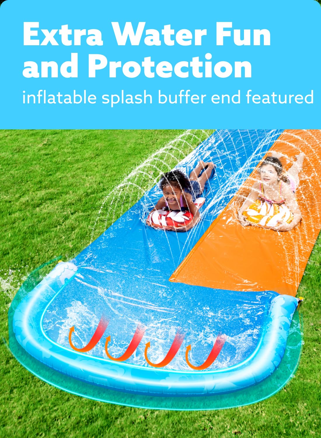 JOYIN 22.5ft Water Slide with 2 Bodyboards — Backyard Lawn Water Slide for Kids