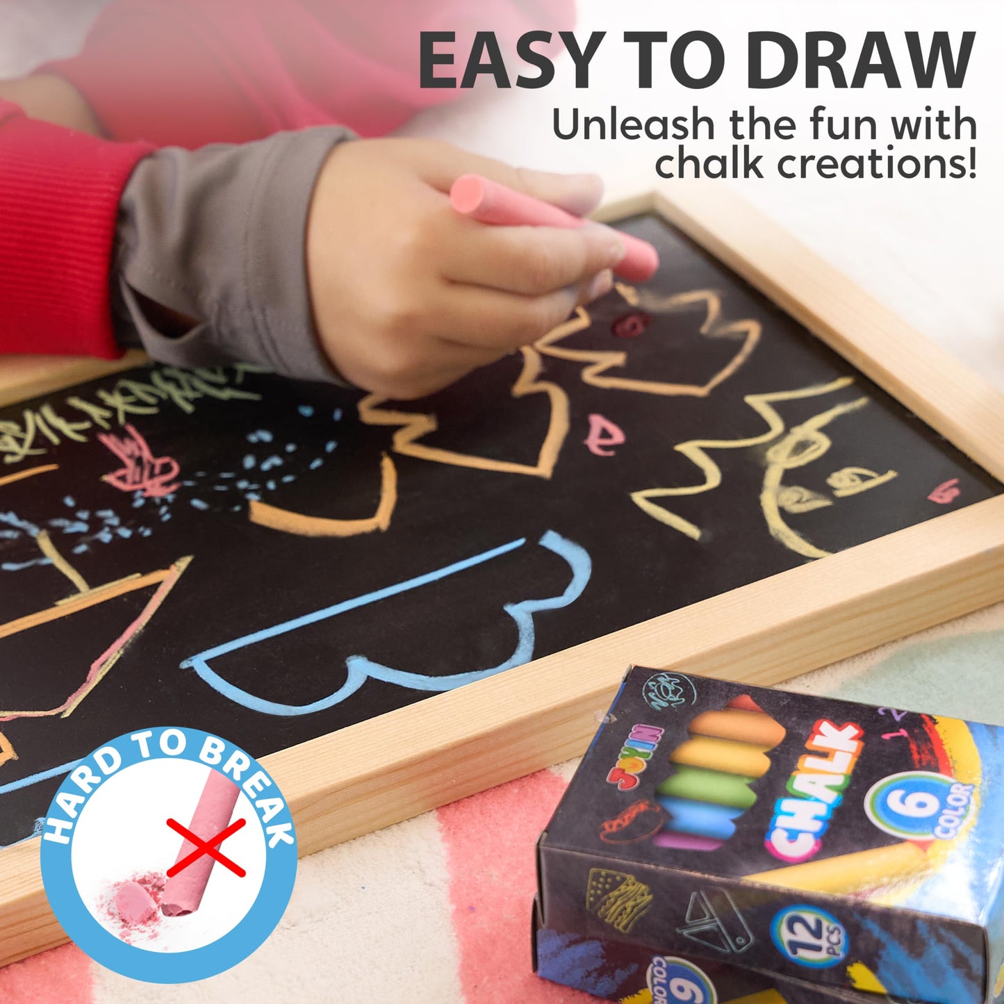 JOYIN 432-Count Mini Chalk Set for Kids – Safe Colorful Classroom Chalk (36 Boxes)