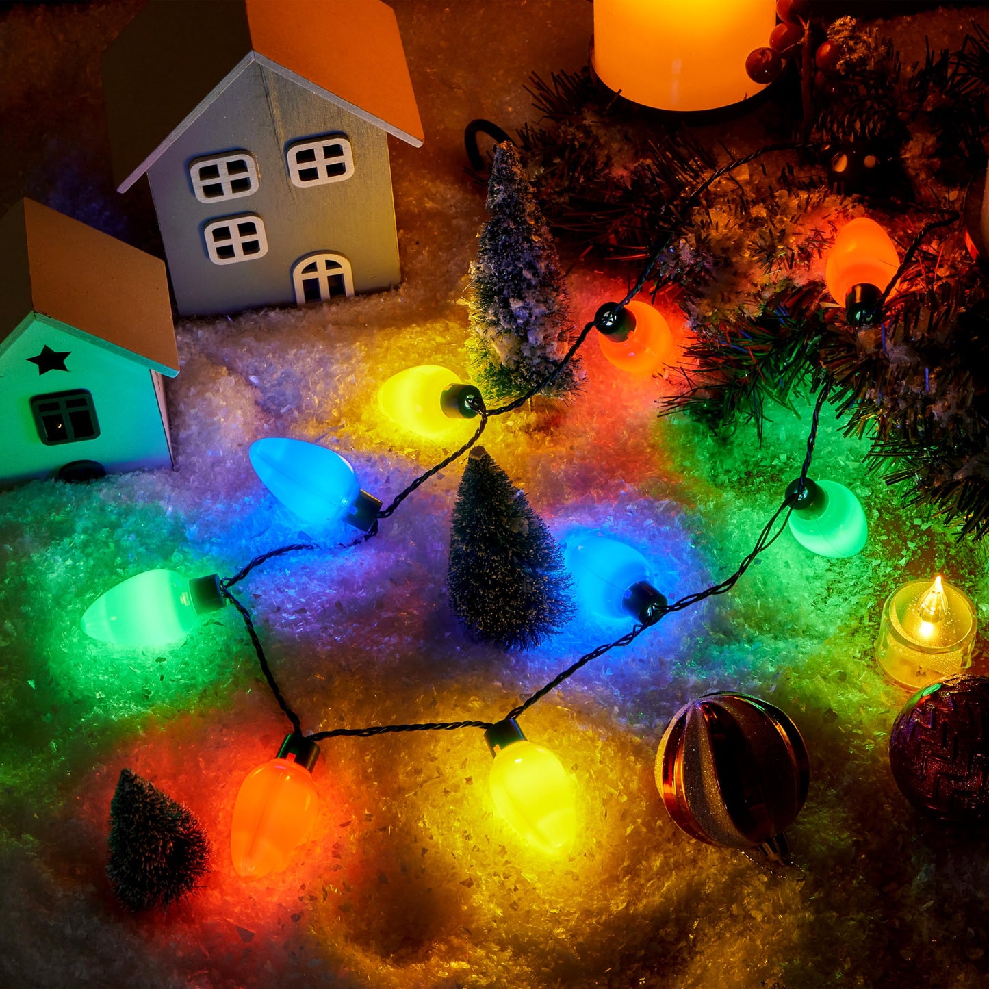JOYIN 6-Pack Christmas LED Necklaces — 9 Bulbs, 35-Inch, Party Favors
