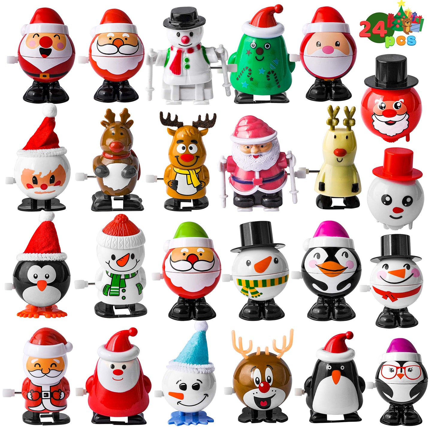 JOYIN 24 Pack Christmas Wind Up Toys – Fun Stocking Stuffers & Party Favors