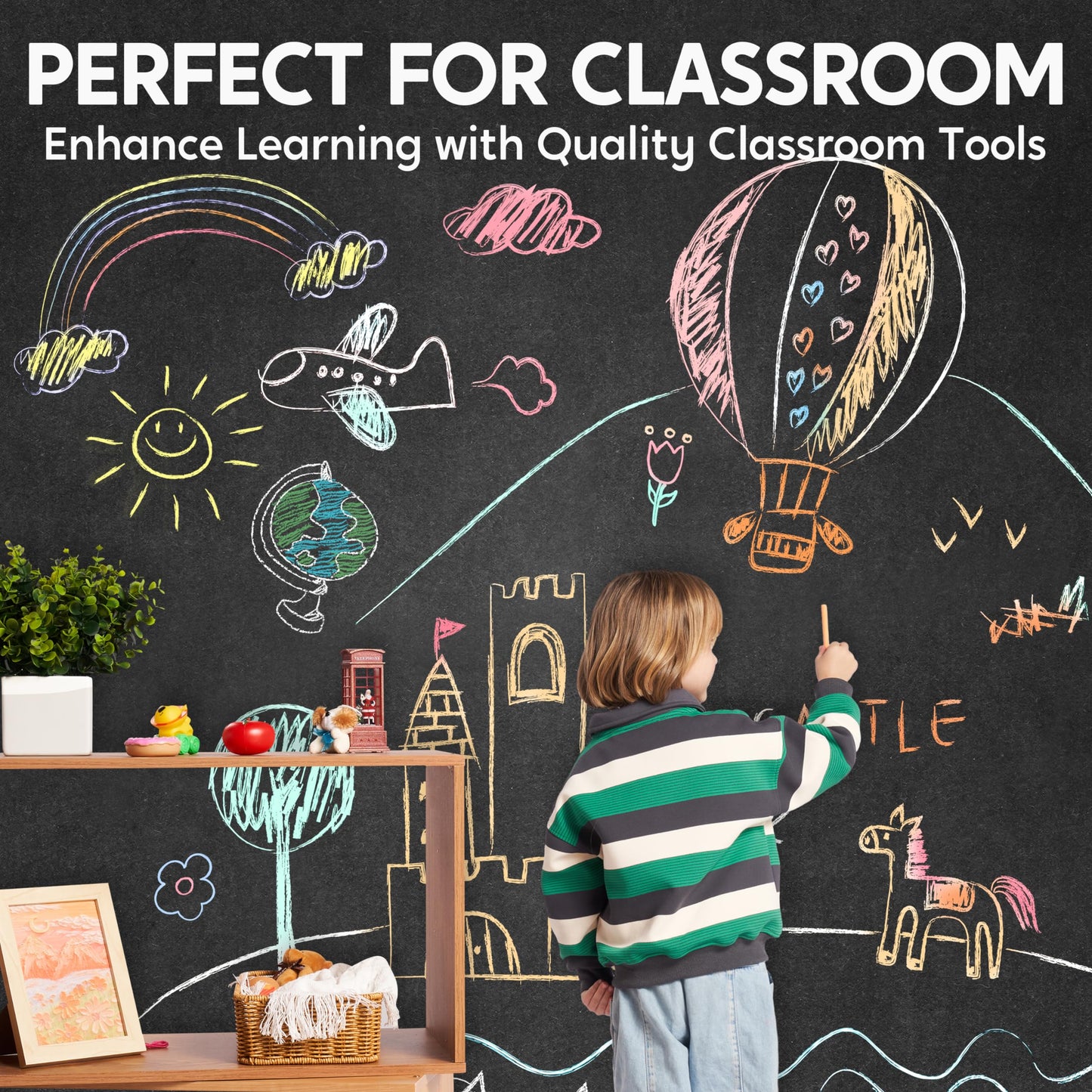 JOYIN 432-Count Mini Chalk Set for Kids – Safe Colorful Classroom Chalk (36 Boxes)