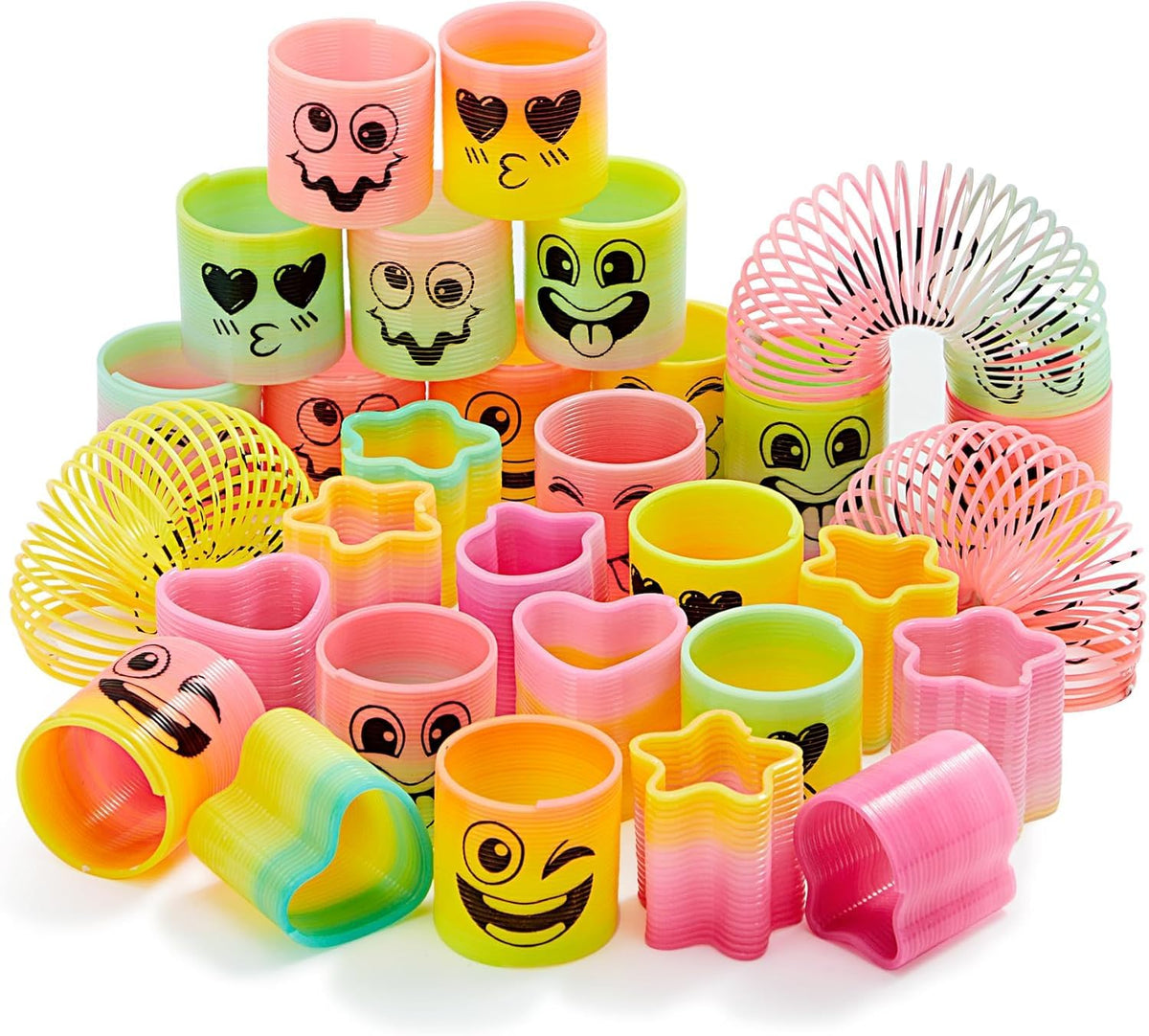 JOYIN 60 Pcs Rainbow Spring Party Favors – Mini Coil Fidget Toys for Party Bags