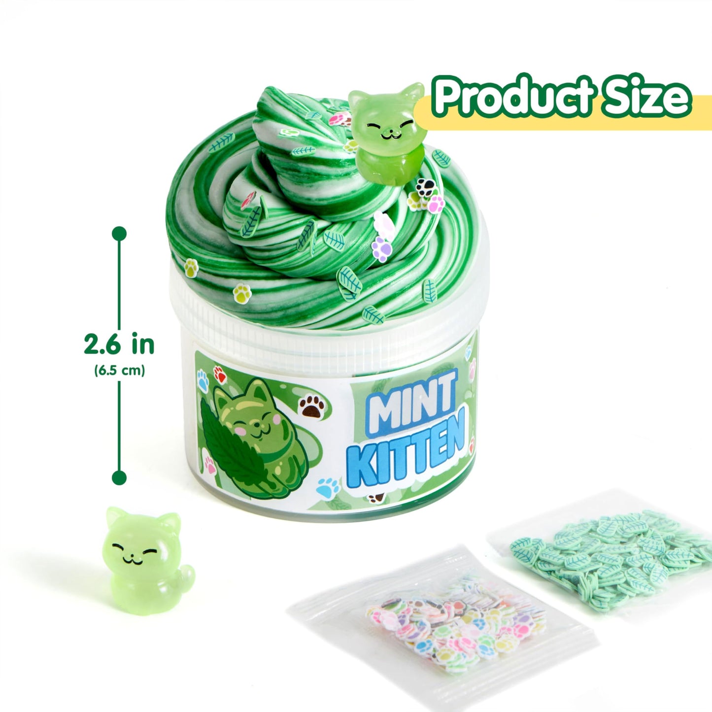 JOYIN Mint Kitten Slime 8oz — Soft, Non-Sticky, Mess-Free Fun for Parties & Classrooms