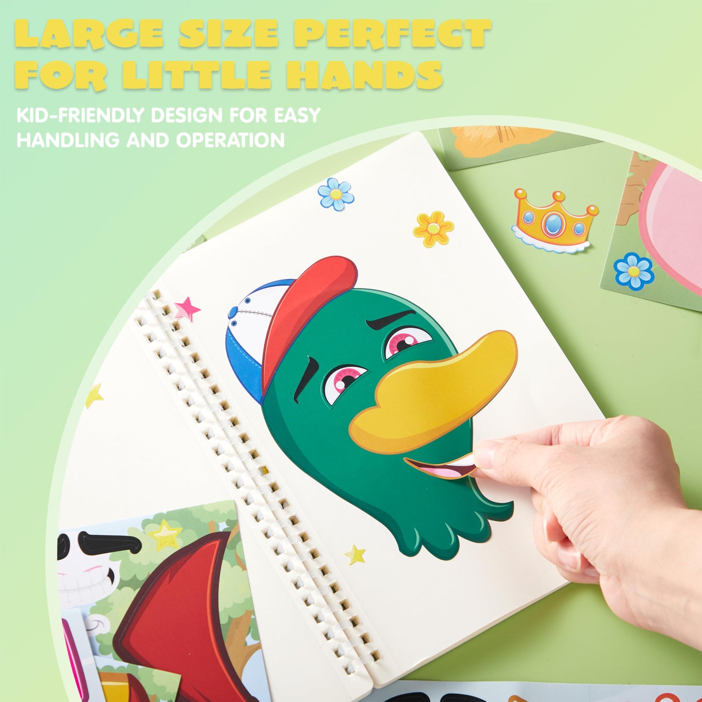 JOYIN 36 Pcs Farm Animals Make-a-Face Stickers – Mix & Match Party Decor & Kids Crafts