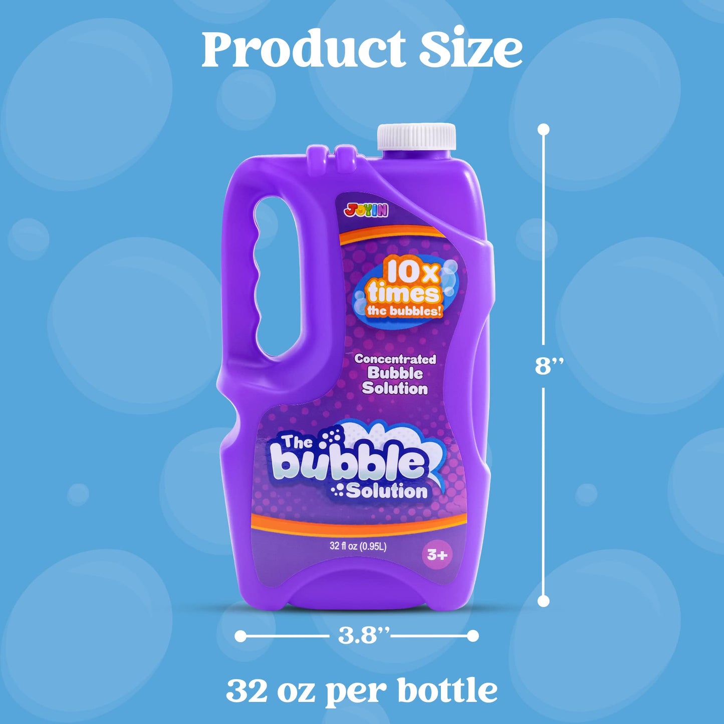 JOYIN 32 oz Bubble Solution Refill — Concentrated, Non-Toxic for Bubble Machines, Wands & Outdoor Fun (Purple)