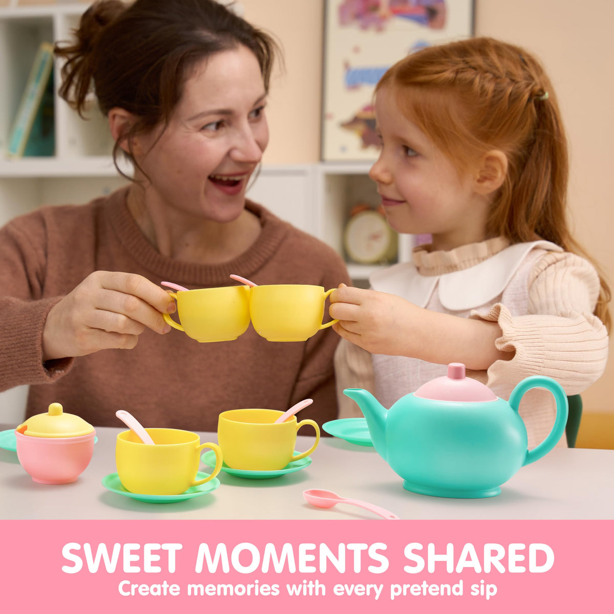 JOYIN 18PCS Pretend Tea Party Set – BPA Free, Phthalates Free | Kids Tea Party Toy Set by JOYIN