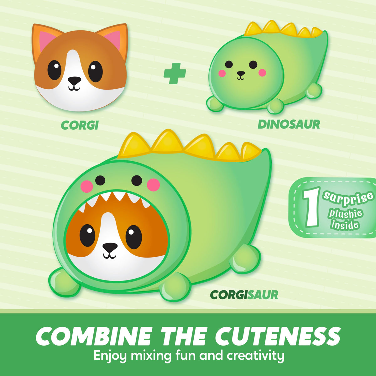 JOYIN CORGISAUR Plush – 11-Inch Cute Dinosaur-Corgi Hybrid Pillow for Kids & Adults