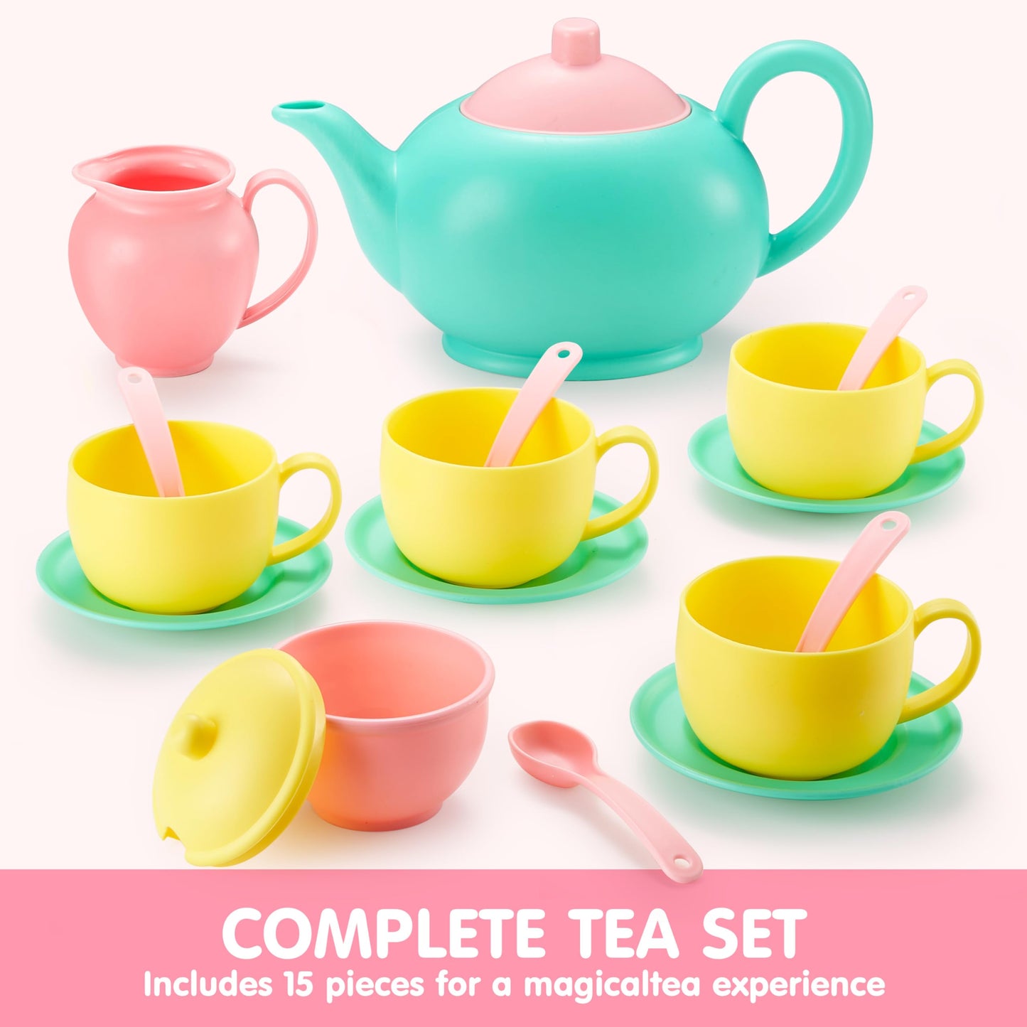 JOYIN 18PCS Pretend Tea Party Set – BPA Free, Phthalates Free | Kids Tea Party Toy Set by JOYIN