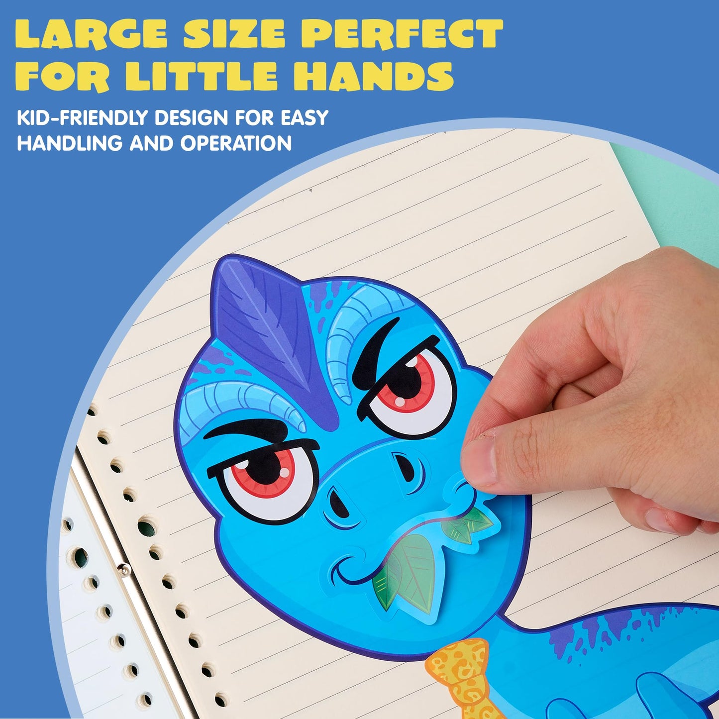 JOYIN 24PCS Make a Face Dinosaur Stickers for Kids – Party Favors & Craft Activities