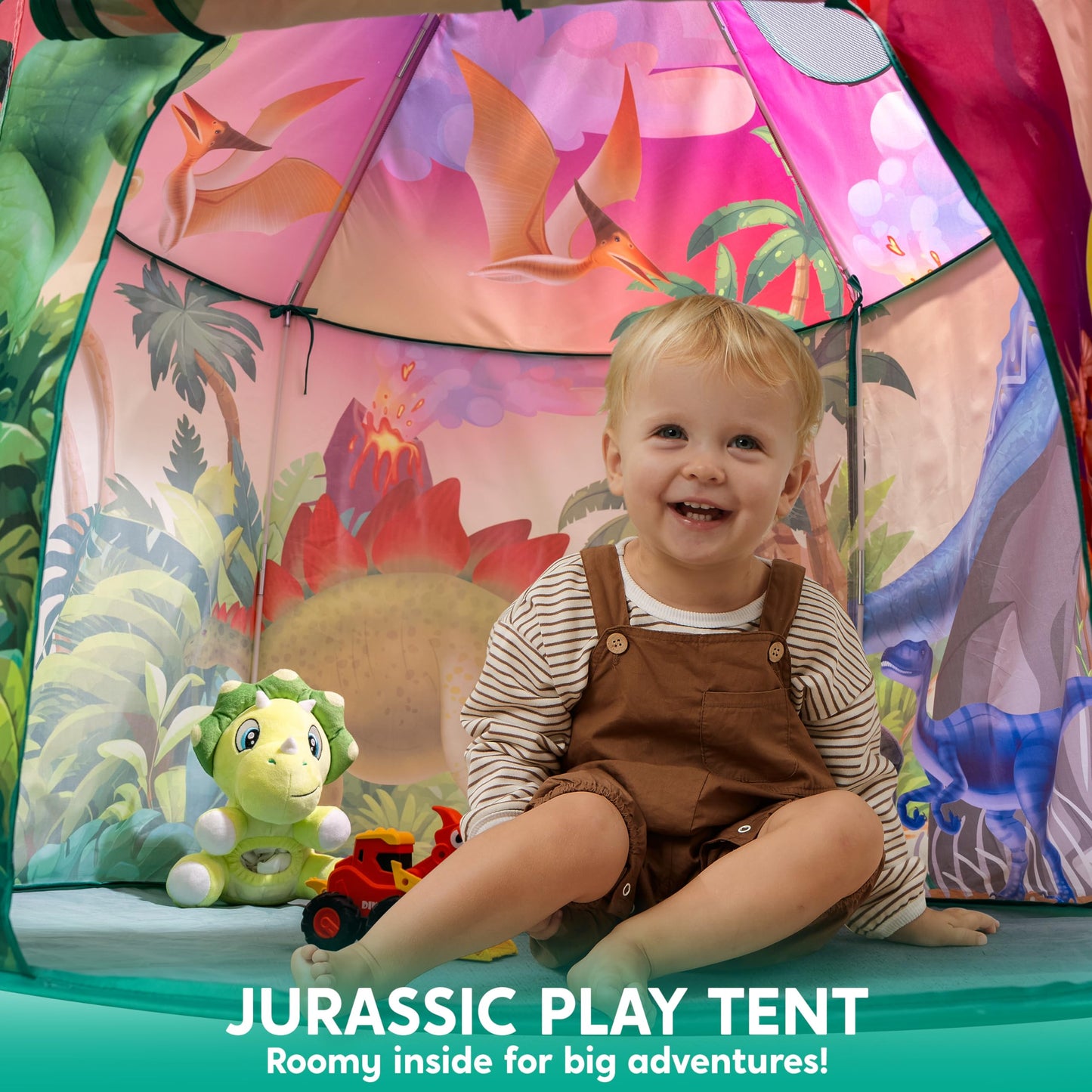 JOYIN Dinosaur Play Tent for Kids | Easy Pop-Up Dino Playhouse