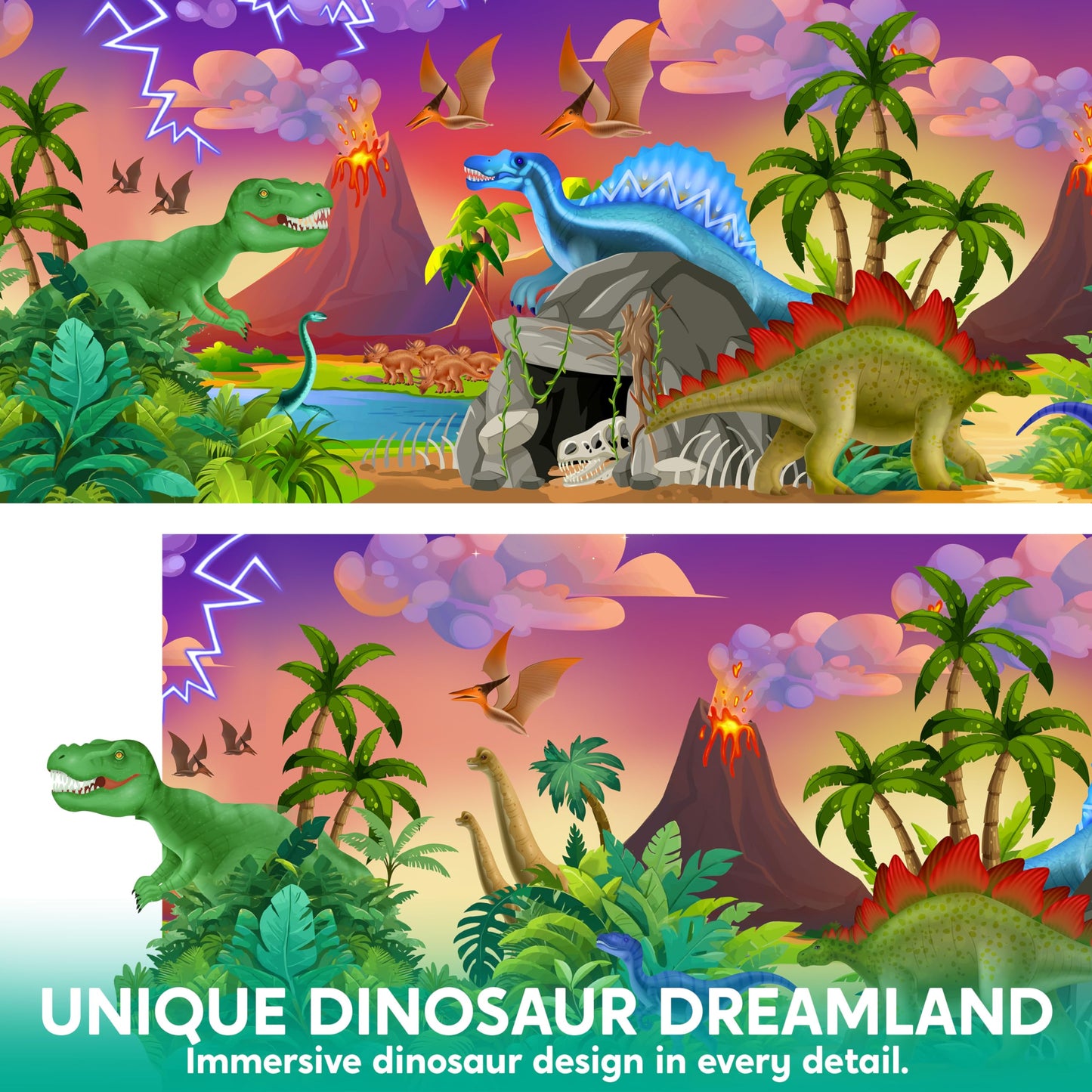 JOYIN Dinosaur Play Tent for Kids | Easy Pop-Up Dino Playhouse
