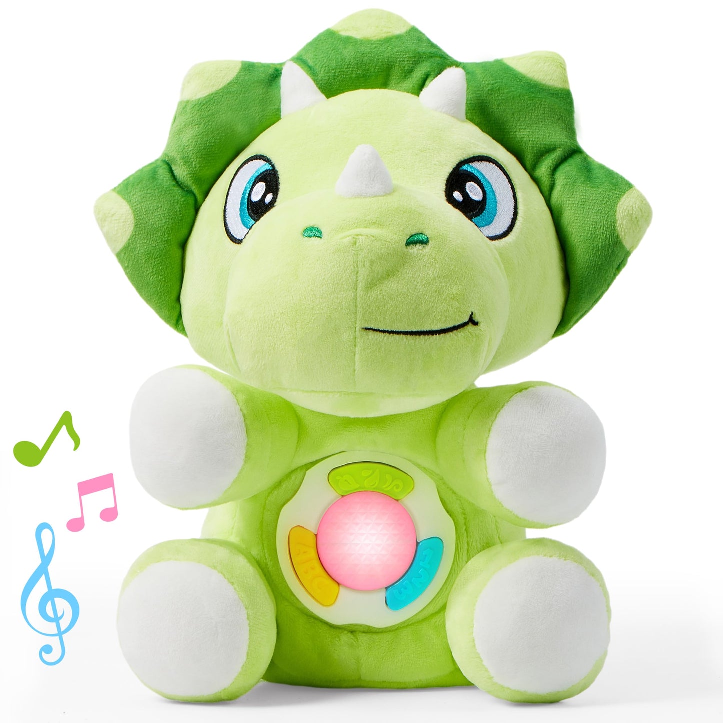 JOYIN Musical Dinosaur Plush Toy for Babies – Soft Lights & 12 Tunes