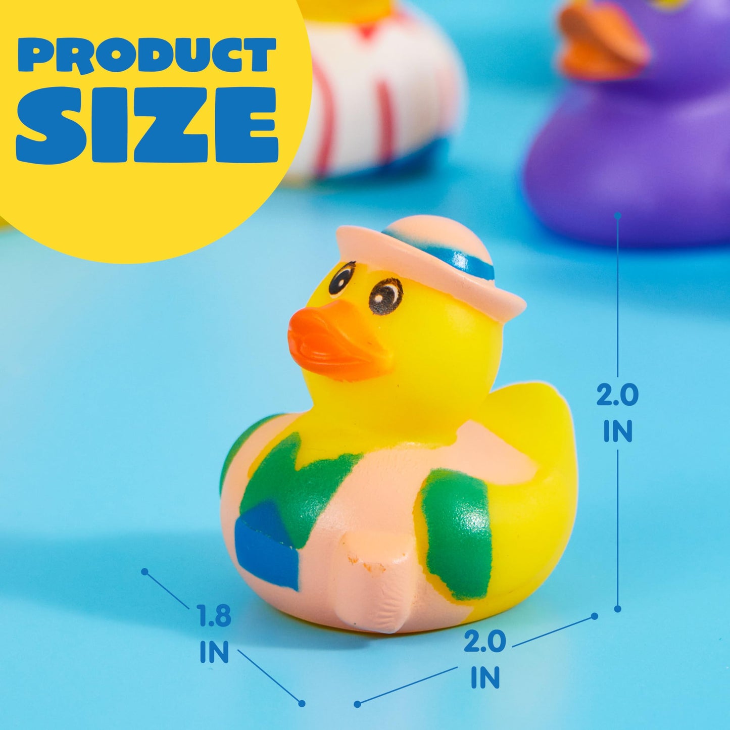 JOYIN 30 Pcs Rubber Ducks Bulk with Mesh Bag – Mini Bath Toys & Party Favors