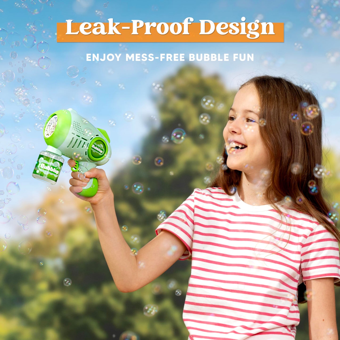 JOYIN 2 Kids Bubble Guns Set with 4 Bottles – LED Bubble Machine, 8-Hole Guns, 10,000+ Bubbles/Min