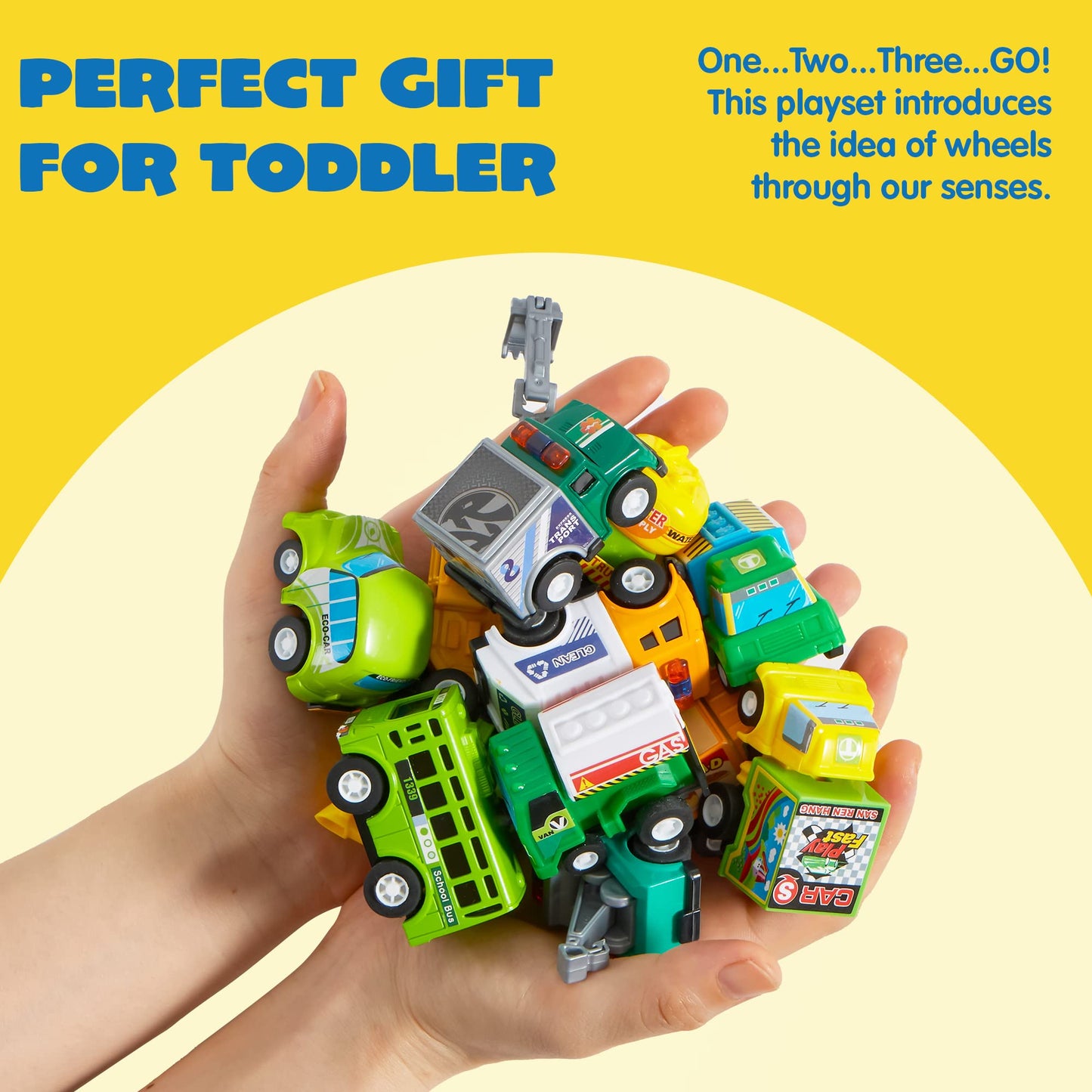 JOYIN 25-Piece Pull-Back Cars & Trucks Set for Kids – Friction-Powered Toys