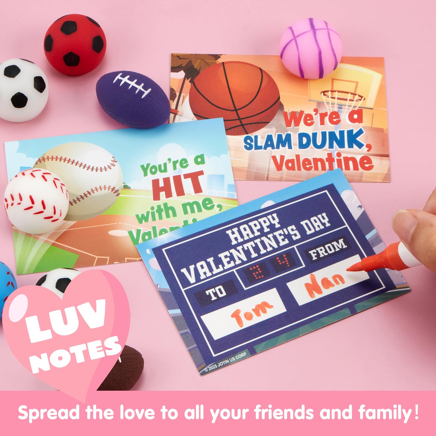 JOYIN 28-Pack Valentines Day Mochi Squishy Gift Cards for Kids