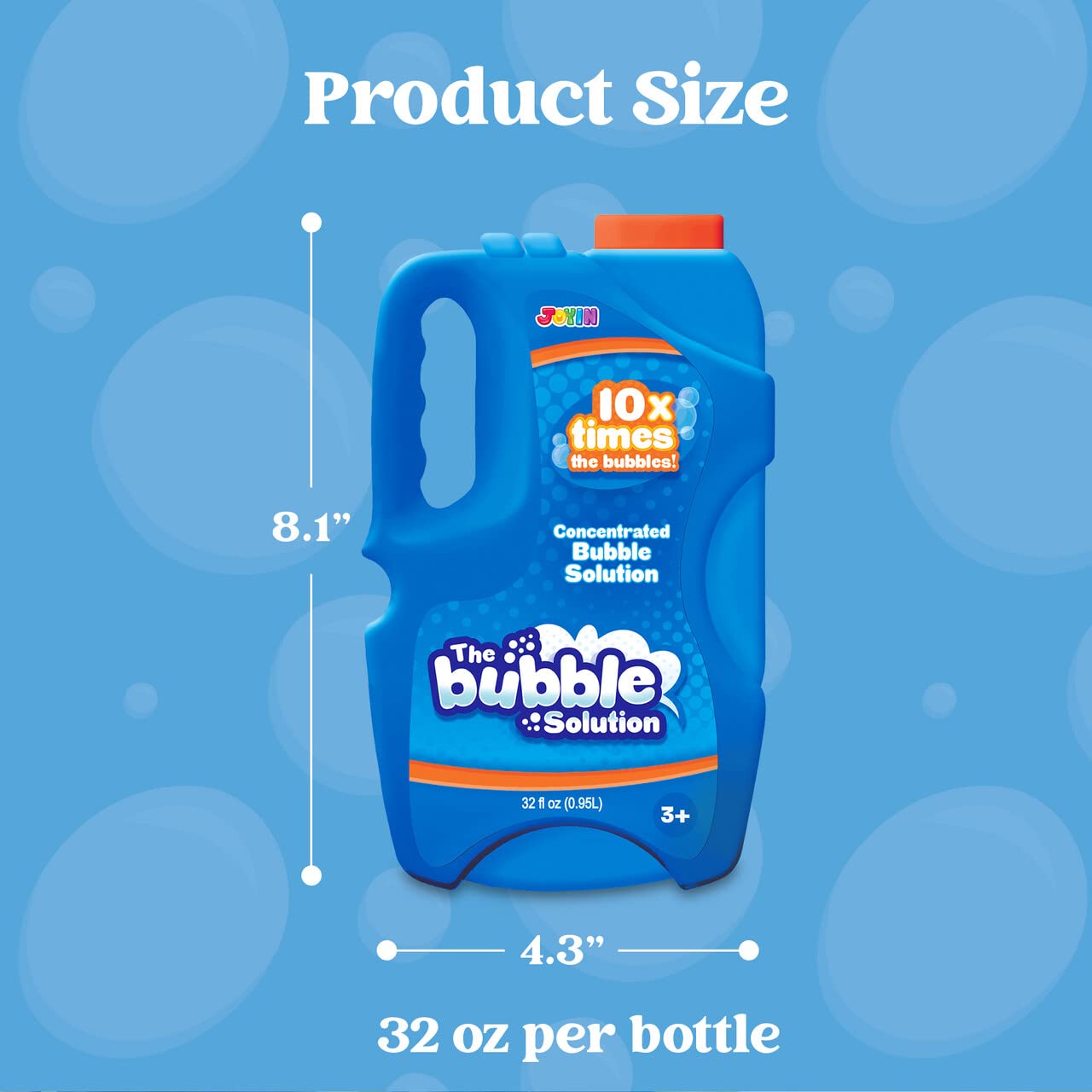 JOYIN 32 OZ Concentrated Bubble Solution for Bubble Machines – Outdoor Refill (Up to 2.5 Gallons)