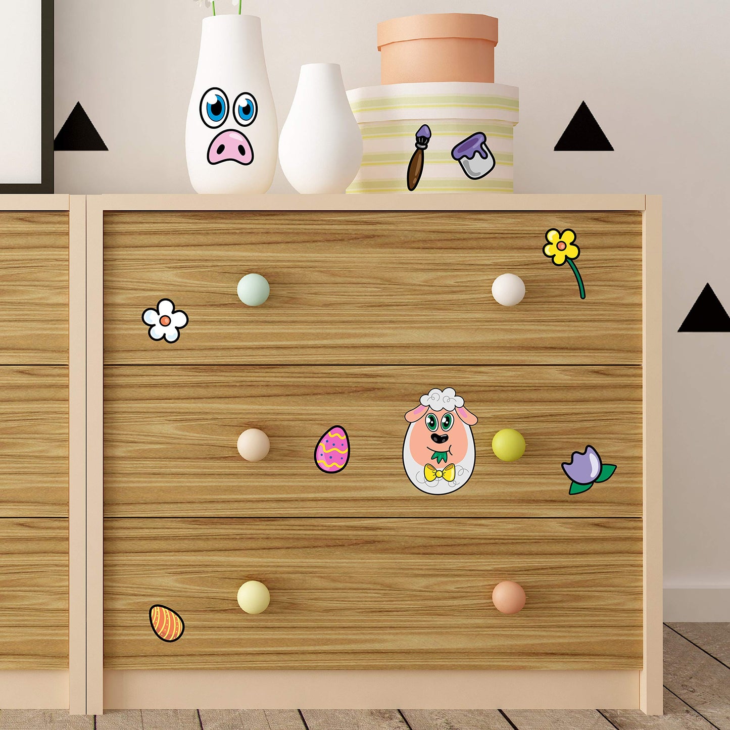 JOYIN 24 PCS Easter Stickers – Make-a-Face Animal Set with Easter Egg Theme
