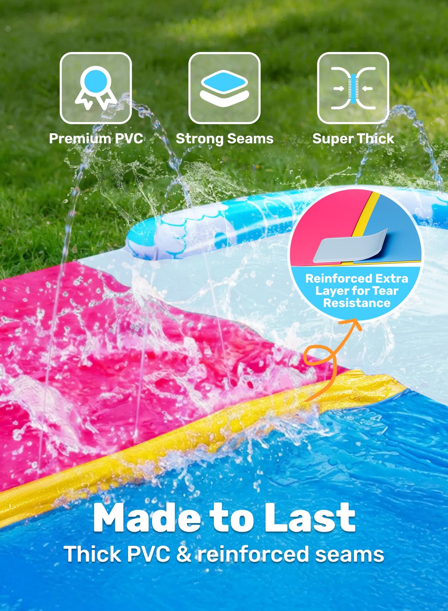 JOYIN 22.5FT Water Slide with 2 Inflatable Boards – Backyard Fun