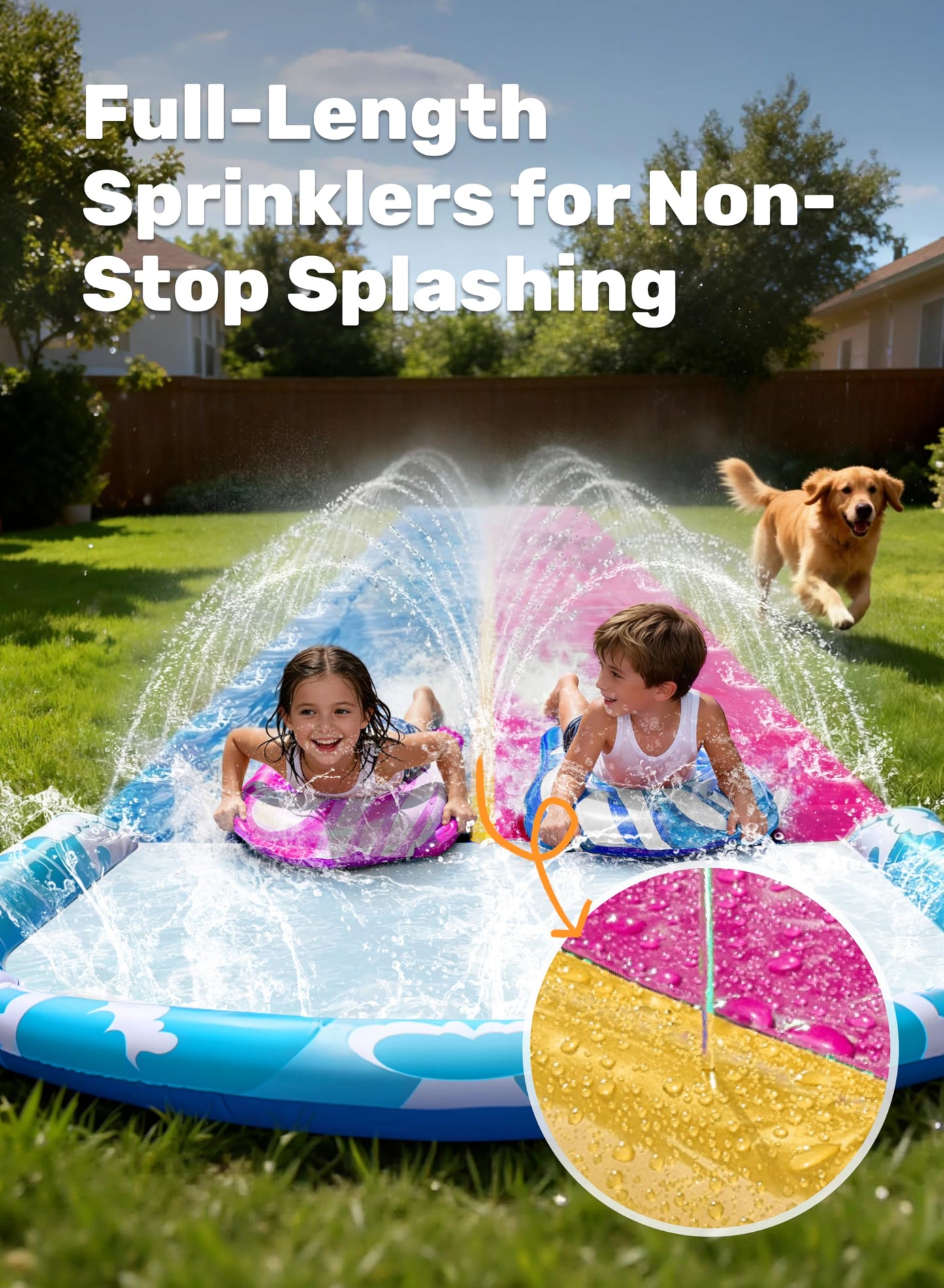 JOYIN 22.5FT Water Slide with 2 Inflatable Boards – Backyard Fun