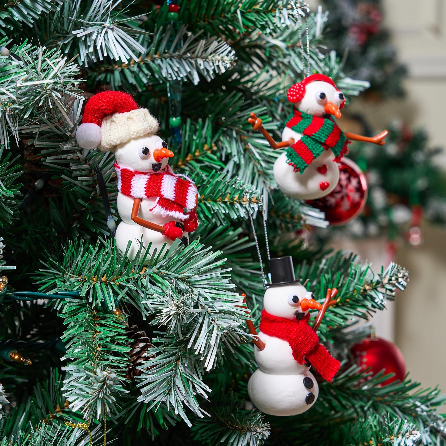 JOYIN Christmas Build a Snowman Craft Kit – 3 Pack DIY Snowman Set