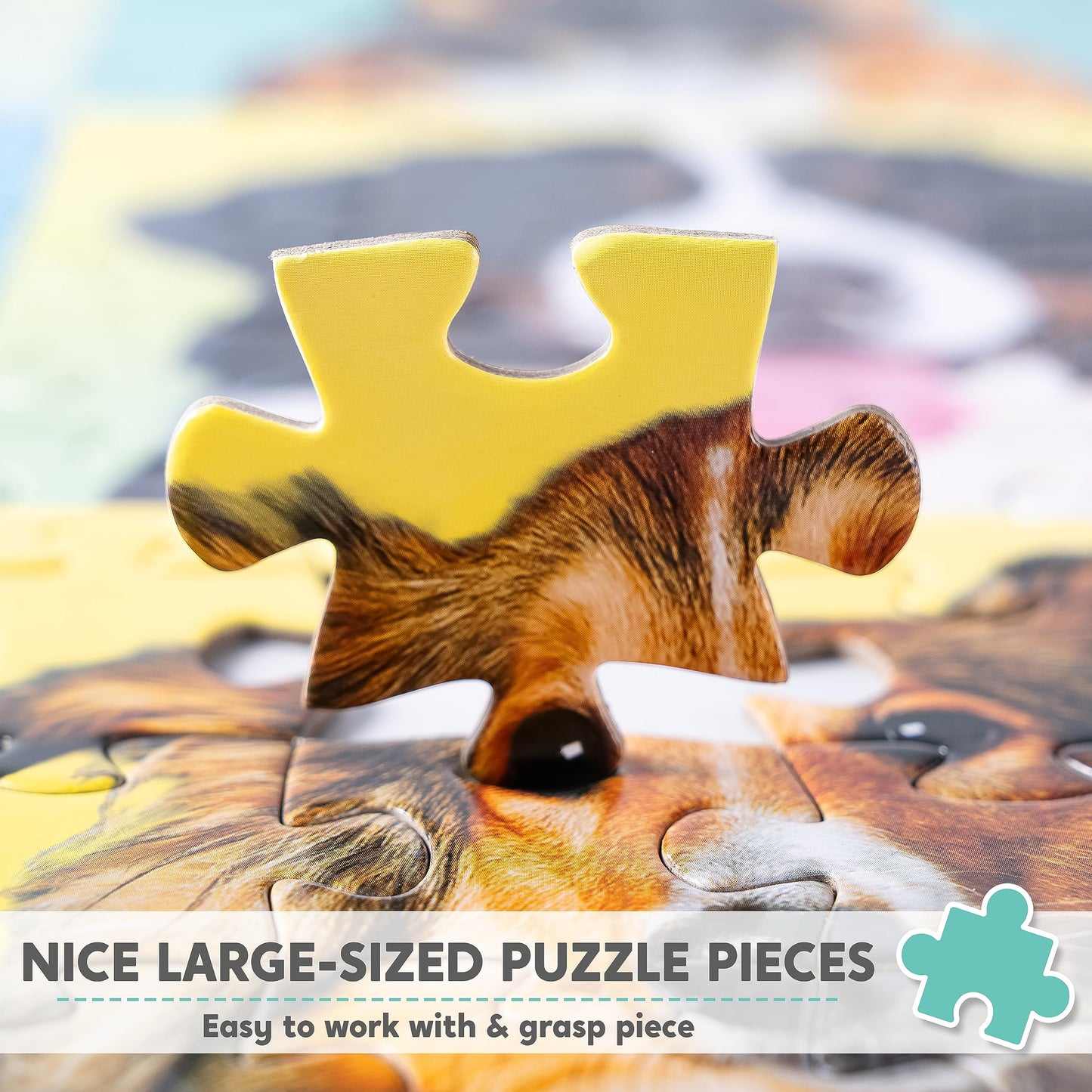 JOYIN 300-Piece Multicolor Dog Puzzle – Large 27.6 x 19.7 in Jigsaw for Kids & Adults