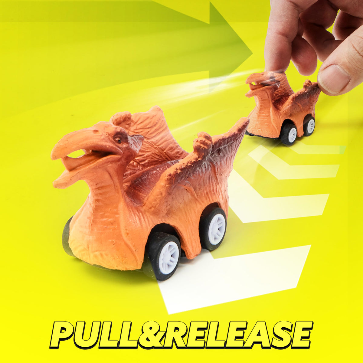 JOYIN 13-in-1 Dinosaur Truck with 12 Pull-Back Cars – Interactive Transport Carrier Toy for Kids 3-5