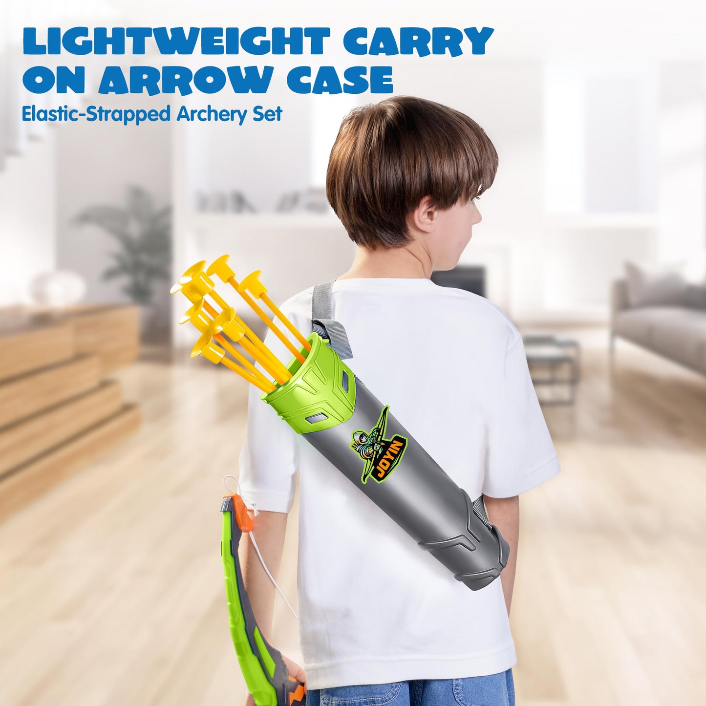 JOYIN Kids Bow and Arrow Set with LED Lights – Safe Outdoor Archery Toy for Ages 6-12