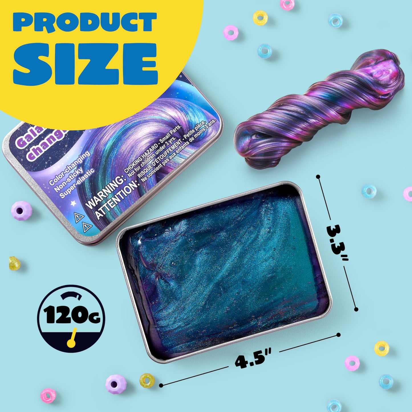 JOYIN Galaxy Color-Changing Putty – 4.2oz Sensory Fidget Toy