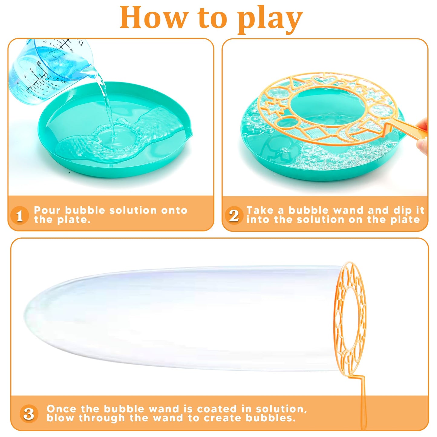 JOYIN 29-Pcs Big Bubble Wands Set — Giant Bubbles for Outdoor Play & Parties