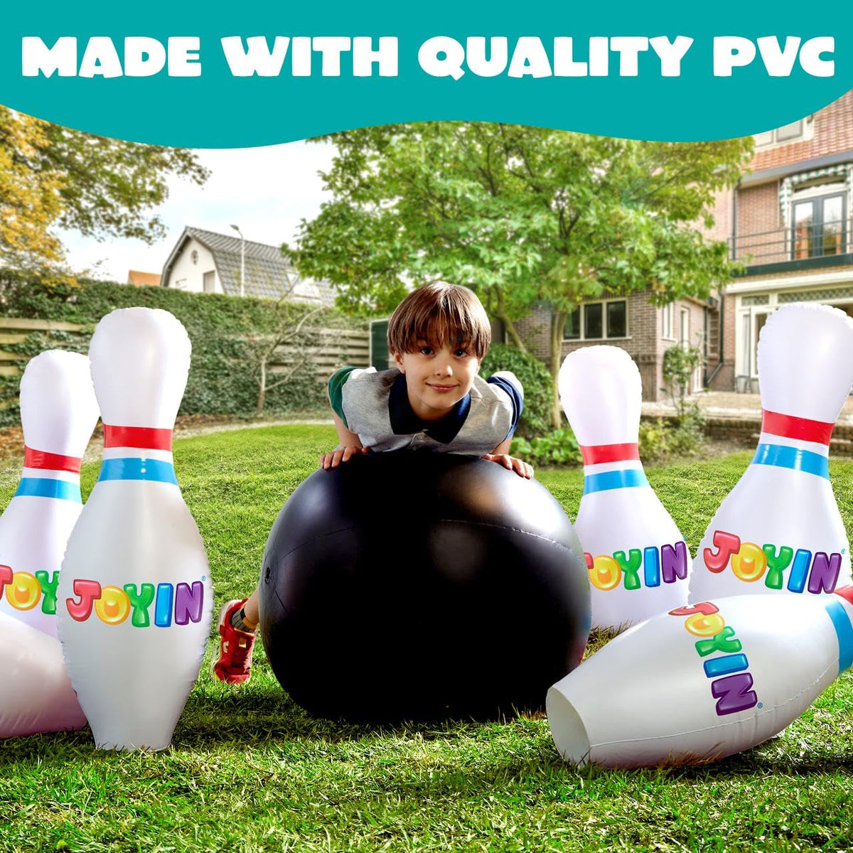 JOYIN Giant Inflatable Bowling Set – 27” Indoor/Outdoor Party Game for Kids and Adults