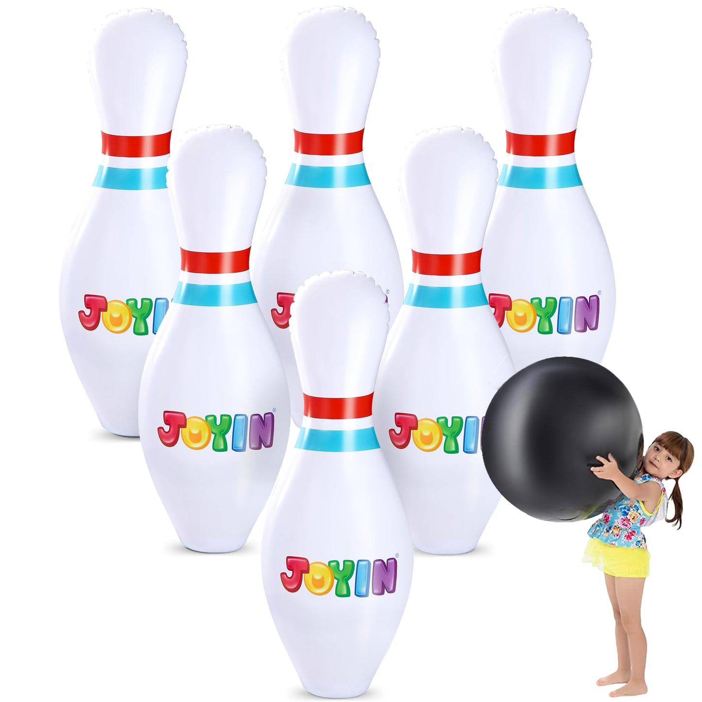 JOYIN Giant Inflatable Bowling Set – 27” Indoor/Outdoor Party Game for Kids and Adults