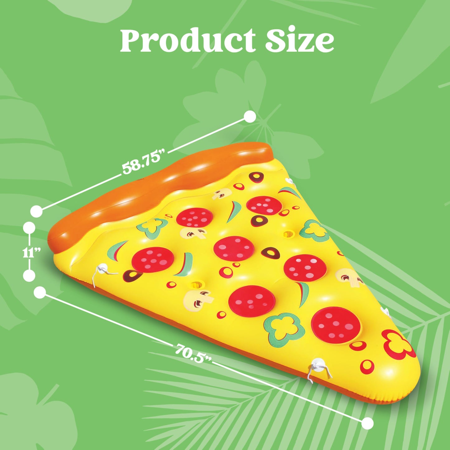 JOYIN Giant Pizza Slice Pool Float – Extra-Large with Cup Holders