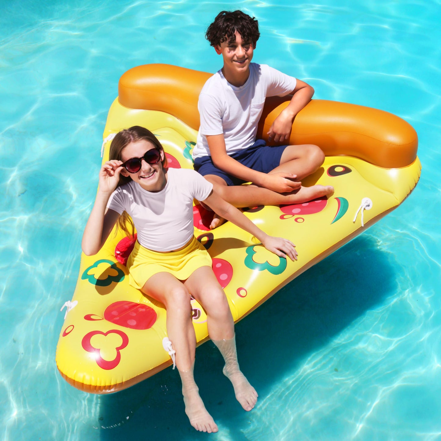 JOYIN Giant Pizza Slice Pool Float – Extra-Large with Cup Holders