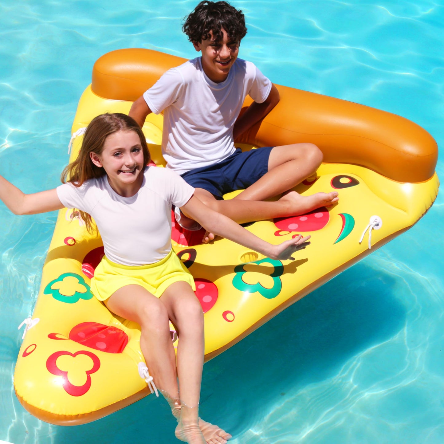 JOYIN Giant Pizza Slice Pool Float – Extra-Large with Cup Holders