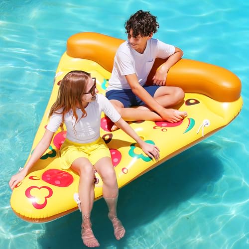 JOYIN Giant Pizza Slice Pool Float – Extra-Large with Cup Holders