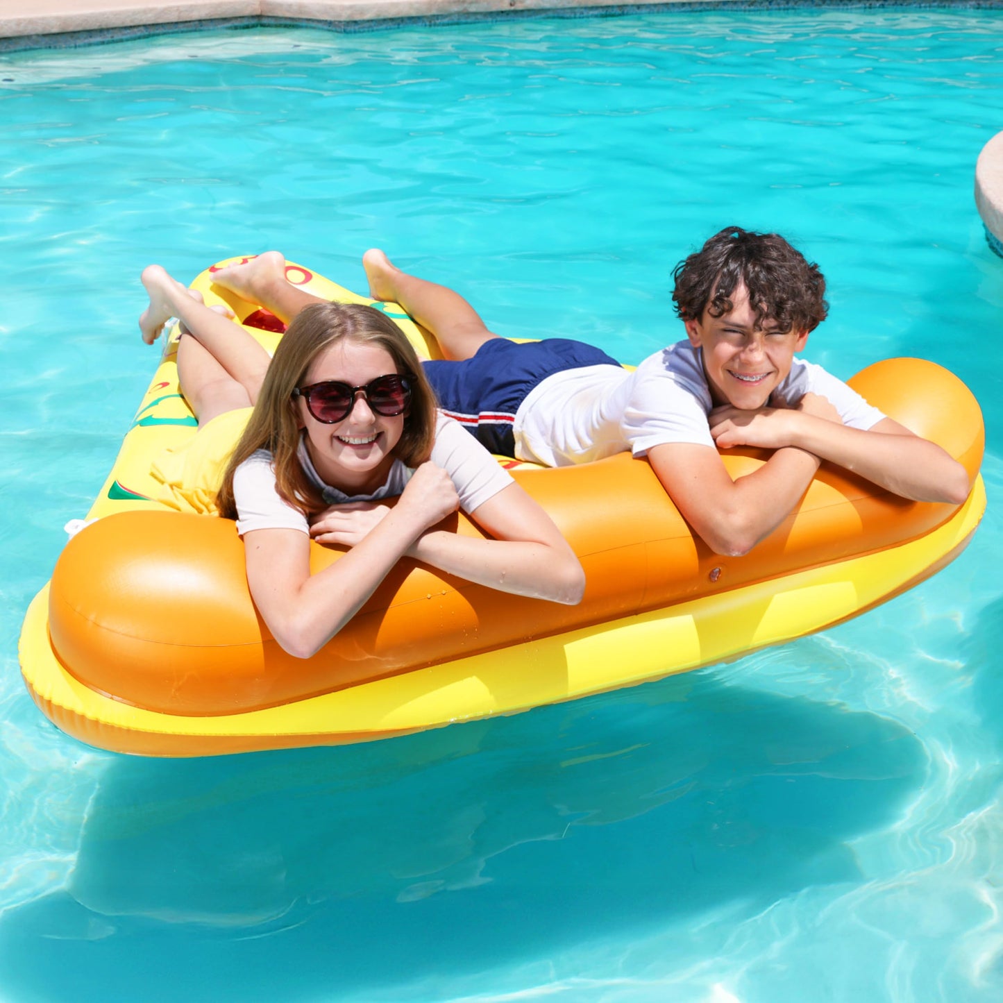 JOYIN Giant Pizza Slice Pool Float – Extra-Large with Cup Holders