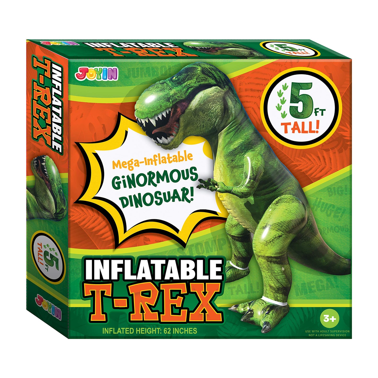 JOYIN 62” Giant T-Rex Inflatable — Party Decor, Pool Toy & Gift