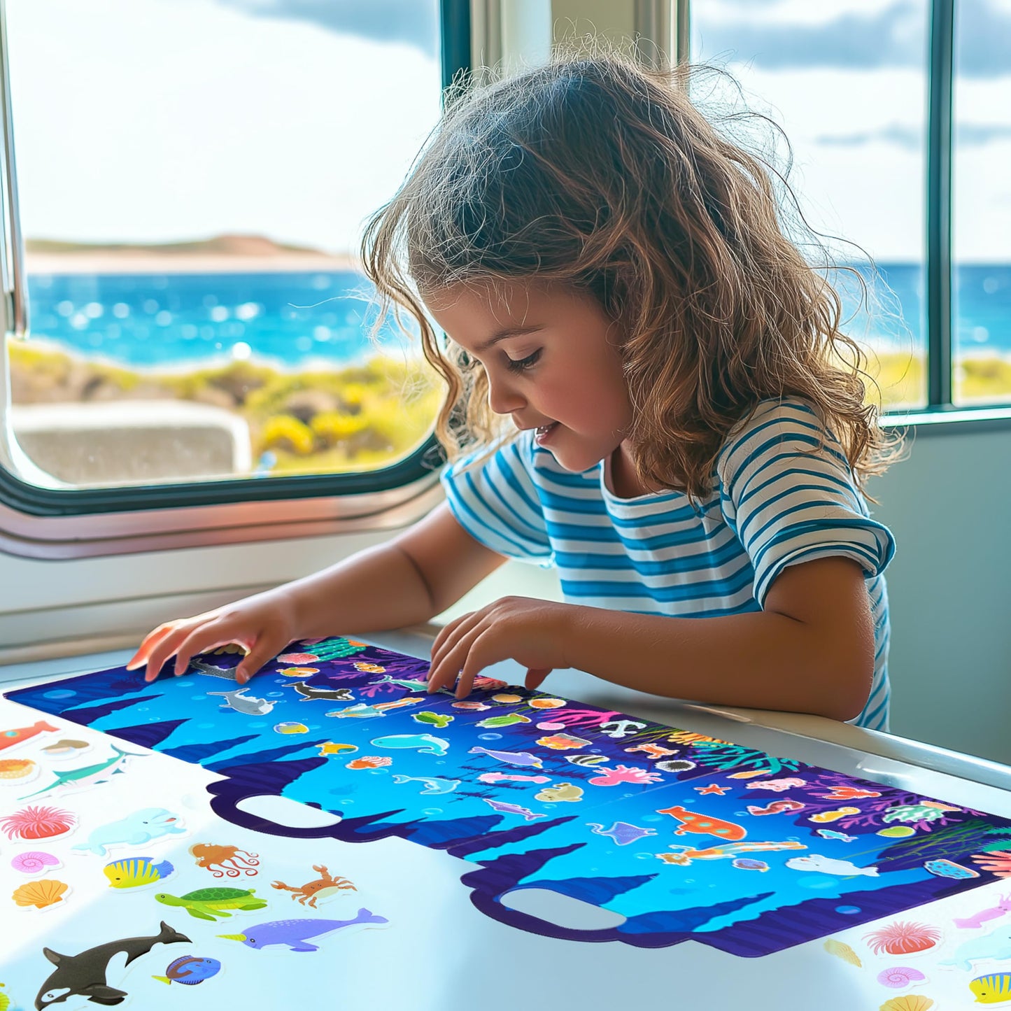 JOYIN 3 Sets Animal Reusable Sticker Book for Toddlers – Farm Ocean Safari