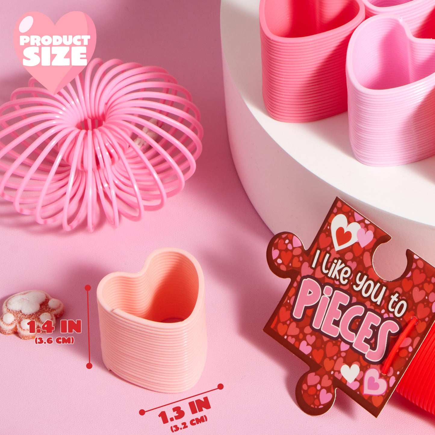 JOYIN 30-Pack Valentine Heart Coil Springs – Fidget Toys for Kids, Classroom Prizes