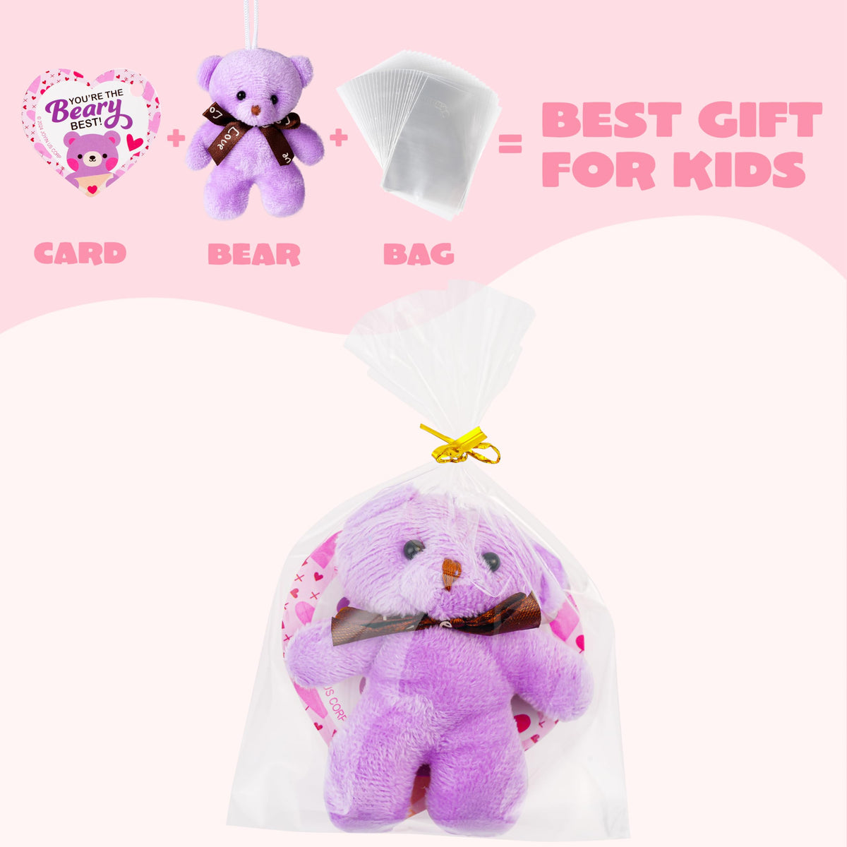 JOYIN 28-Pack Valentines Mini Plush with Heart Cards – Classroom Gifts & Party Favors
