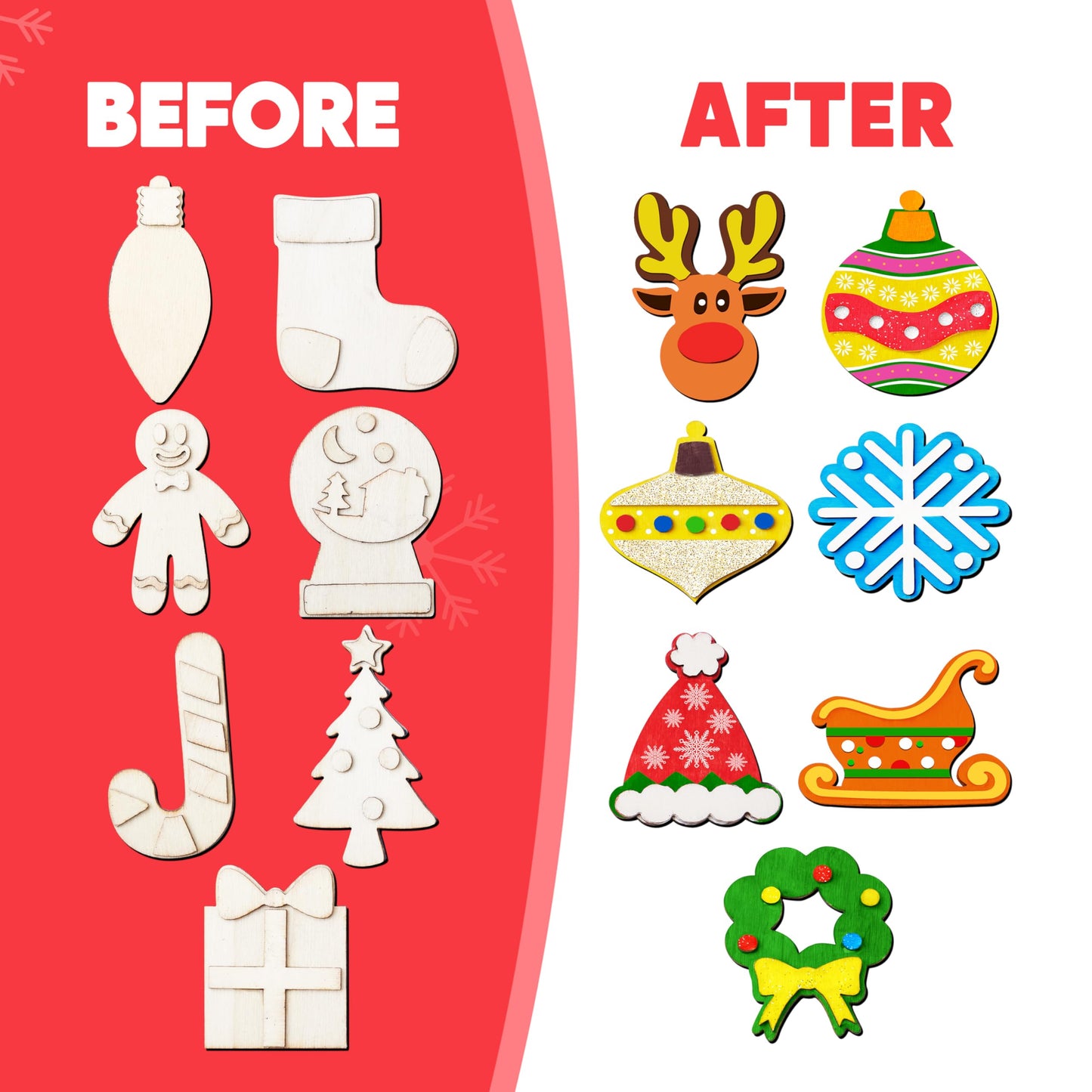 JOYIN 14 Christmas Wooden Magnet Craft Kit for Kids – Paint & Create