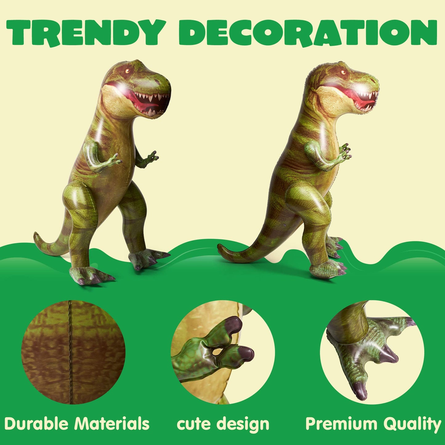 JOYIN 62” Giant T-Rex Inflatable — Party Decor, Pool Toy & Gift